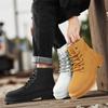 New Fashion Autumn And Winter Men's High Top Martin Boots Students Male Boys Trending Soft Sole Work Shoes Labor Protection Martin Sneakers