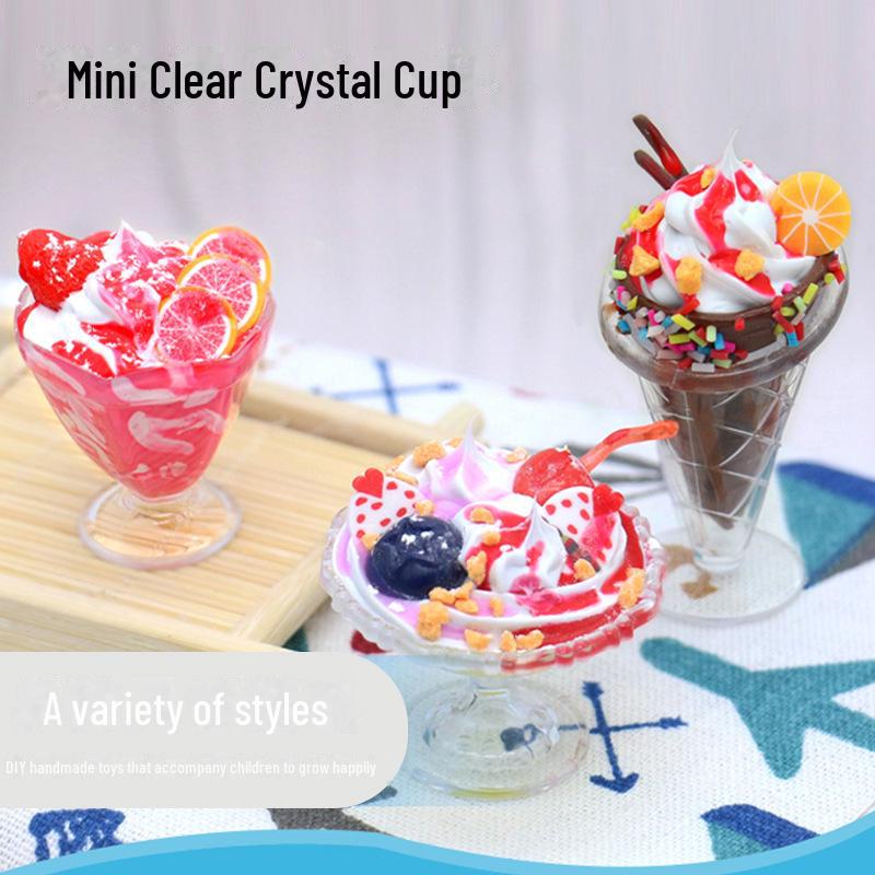 12 мини-аксессуаров из глины своими руками: Пластиковые стаканчики для мороженого Food & Play и хрустальные стаканчики