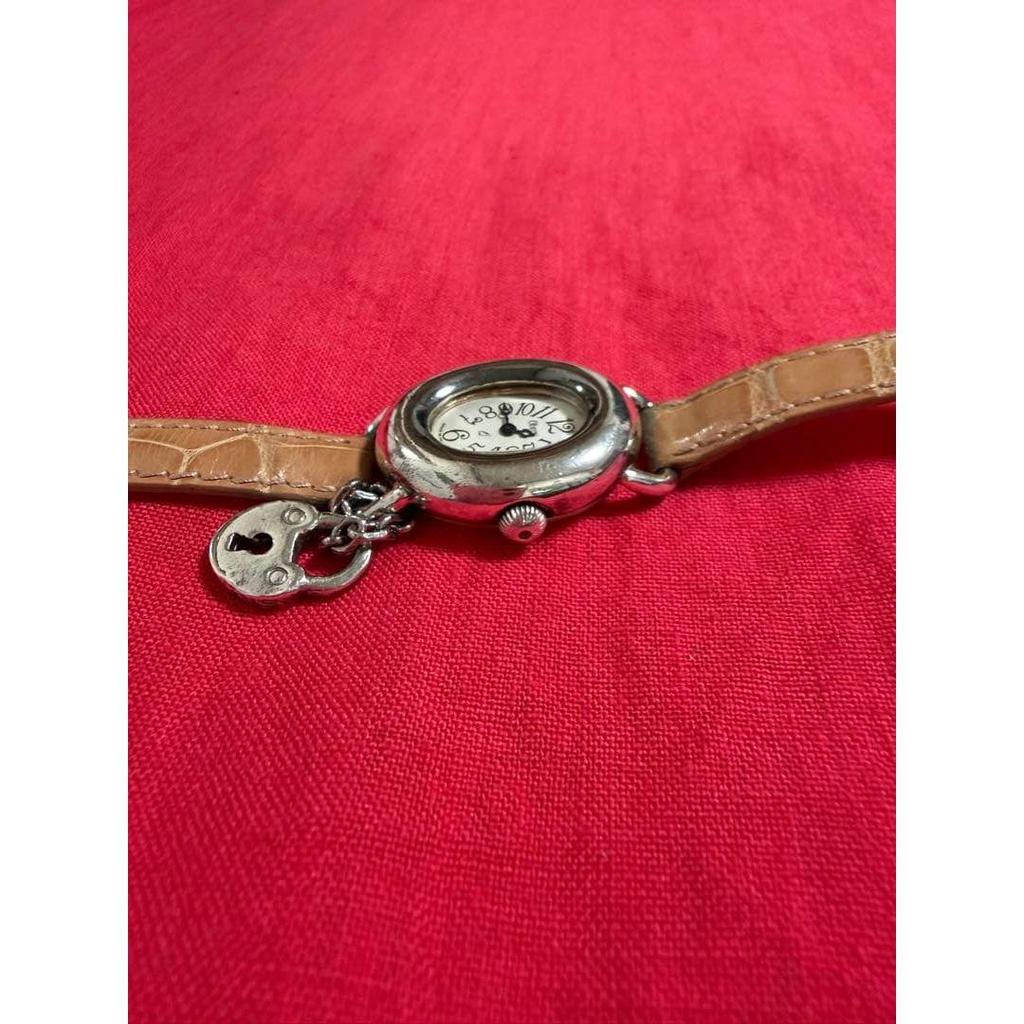 Used Obrey Watch, Solid Silver, With Charm, Purchased in France, Battery Replaced