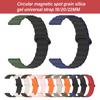 Silicone Watch Band Strap Bracelet Belt with Magnetic Closures Fit for 18mm 20mm 22mm Smartwatch Comfortable Daily Wear