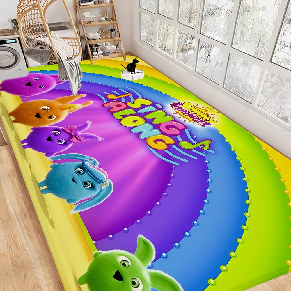 Sunny B-bunnies Floor Mat Floor Mat Rectangle Anti-slip Home Soft Badmat Front Door Indoor Outdoor Mat Welcome Doormat
