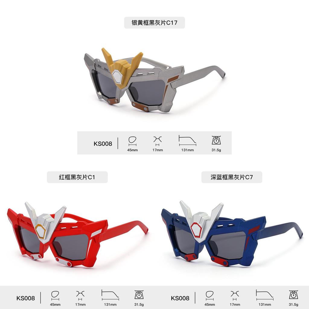 Childrens Cartoon Mecha Warrior Sunglasses With Polarized Uv400 Protection For Outdoor Play And Fashion