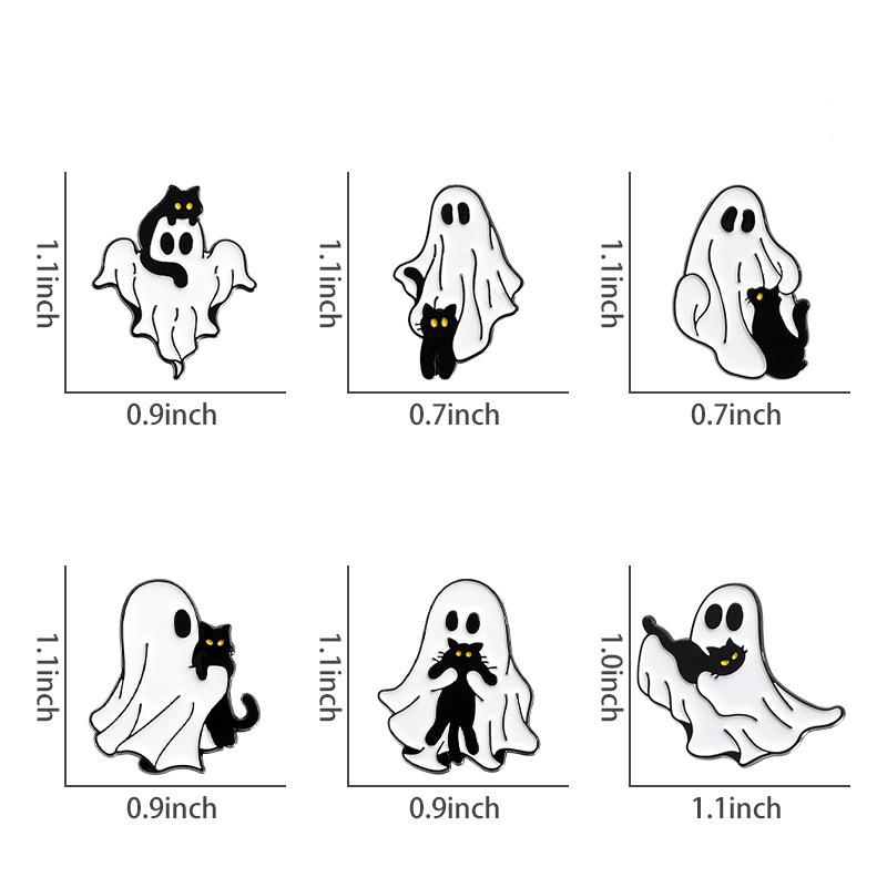 Броши на Хэллоуин, нагрудник, мультяшный призрак, декоративные пальто, булавки для свитера, модные аксессуары для косплея