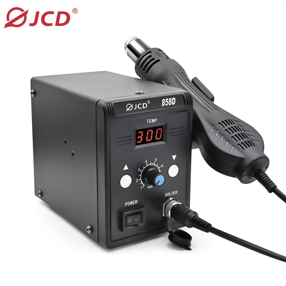 JCD Hot Air Gun 858D 700W BGA Rework Solder Station Soldering Heat Air Gun Station For SMD SMT Welding Repair