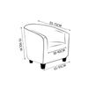 Thicken Club Sofa Cover Jacquard Single Arc-shaped Tub Sofa Covers Stretch Armchairs Chair Slipcovers for Bar Counter Wedding