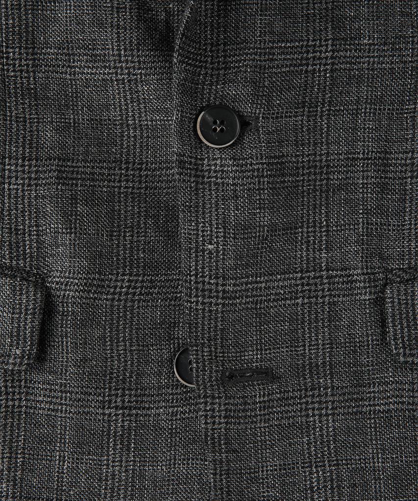 Panicale Grey Linen Classic Check Jacket