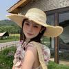 Sweet Women Wide Brim Straw Hat Cool Beach Hat Travel Brim Summer UV Hats for Outdoor Sports Hiking Travel