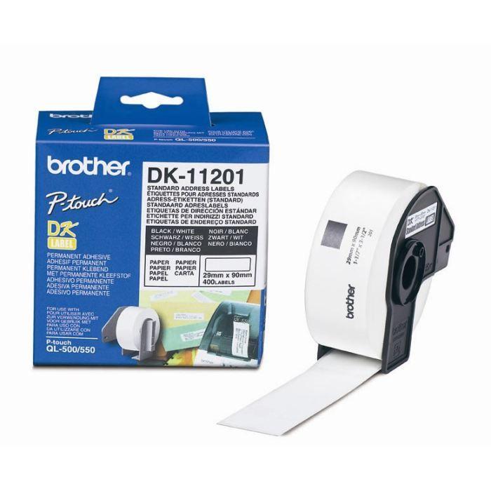 Standard Addressing Labels Brother DK11201 - Roll of 400 White Self-Adhesive Labels