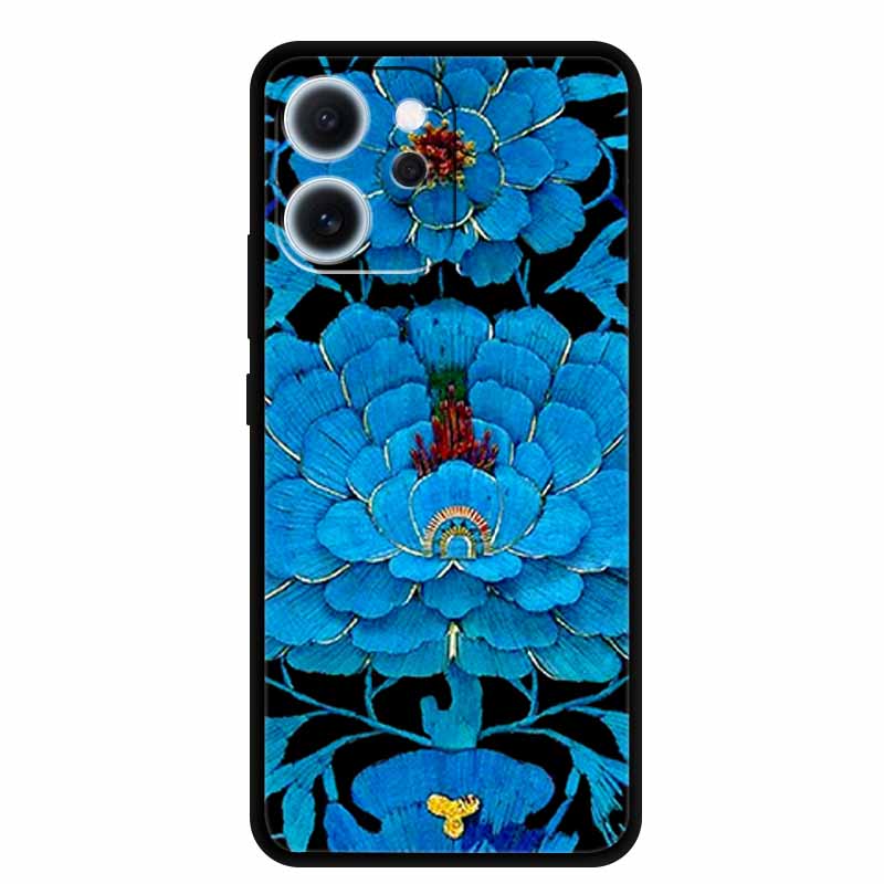 Cartoon Phone Case For Oppo Reno15 F Soft TPU Silicone Protector Relief Flower Emboss 3D Cover Funda Reno15F 15F Bumper Shield