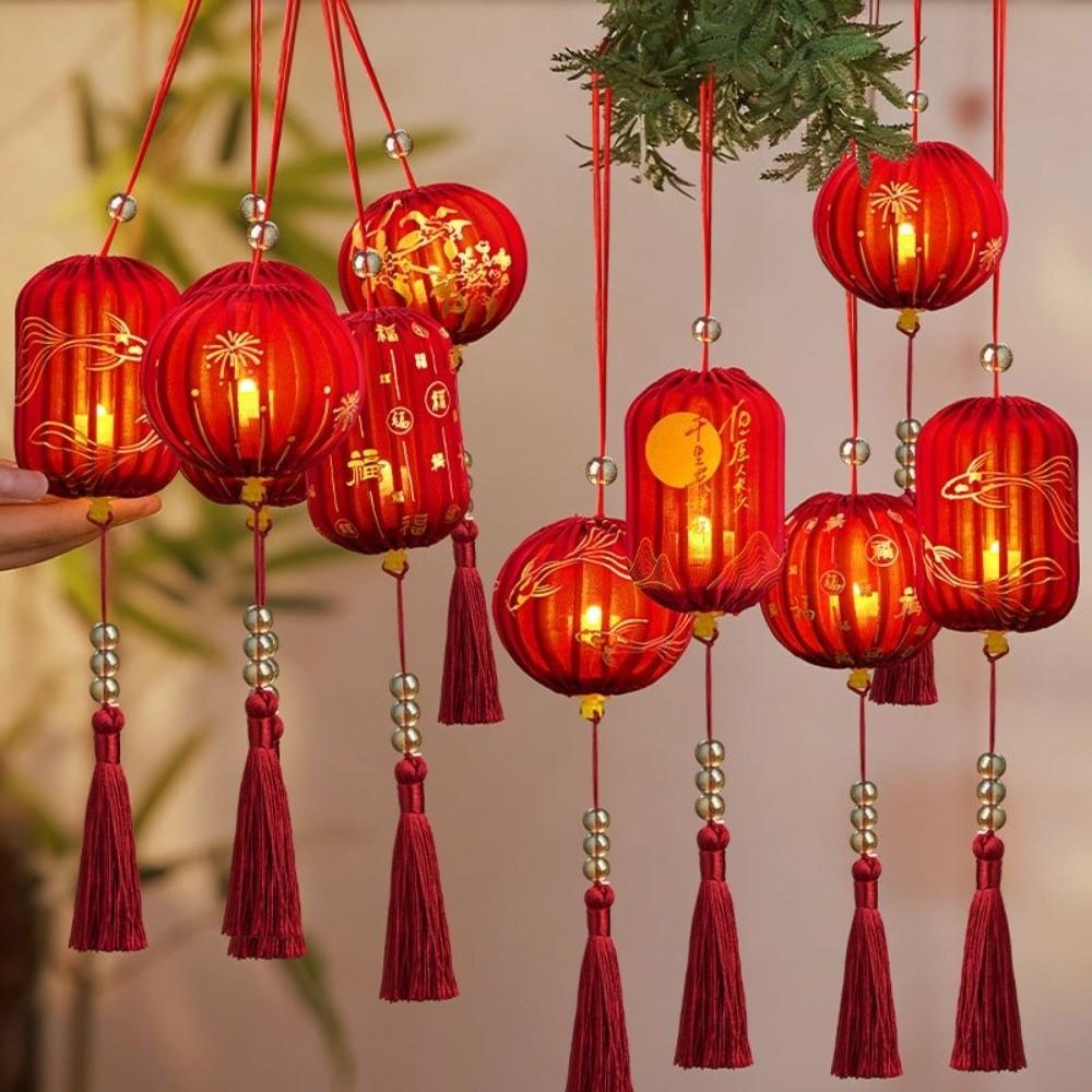 Светящийся самодельный ручной фонарь, фонарь в китайском стиле, подвесное украшение, украшение для дома