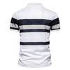 Men's Summer Fashion Striped Print Casual Short Sleeve T-shirt Men
