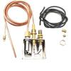 Replacement for pilot Burner Kit for Propane Fireplaces Includes Stainless Steel Construction and Copper Inlet Tube
