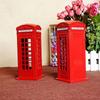 Red Telephones Box Piggys Bank Stylish Lightweight Coin Bank For Home Decor