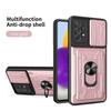 Ring Armor Card Slot Case For Samsung Galaxy A54 A53 A04S A14 S21 S22 S23 Ultra Plus Xiaomi Redmi Note 11 iPhone 14 13 12 11 Pro Max Shockproof Cover
