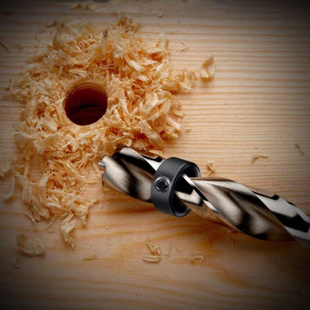 3-16mm Drill Bit Limiter with Hex Wrench Bit Positioner Drill Stoper Collar Set  Woodwork Tools