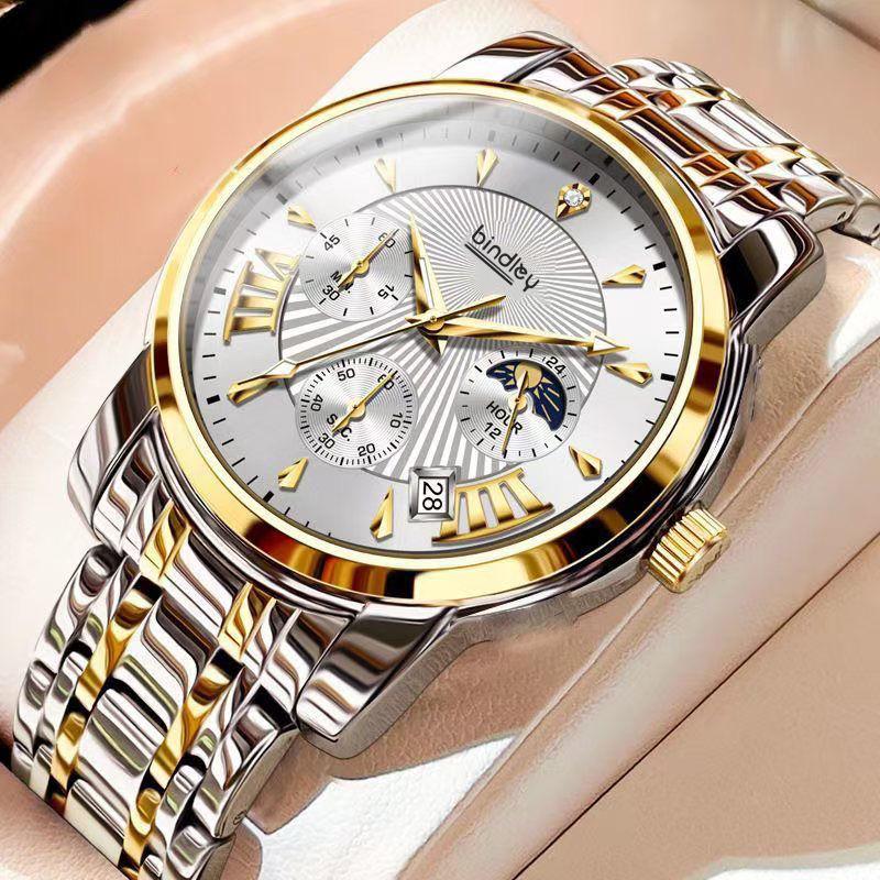 Fortilon Swiss Полностью Автоматические Мужские Скелетон Часы - Водонепроницаемые, Люминесцентные, Оснащенные Календарем Деловые Часы