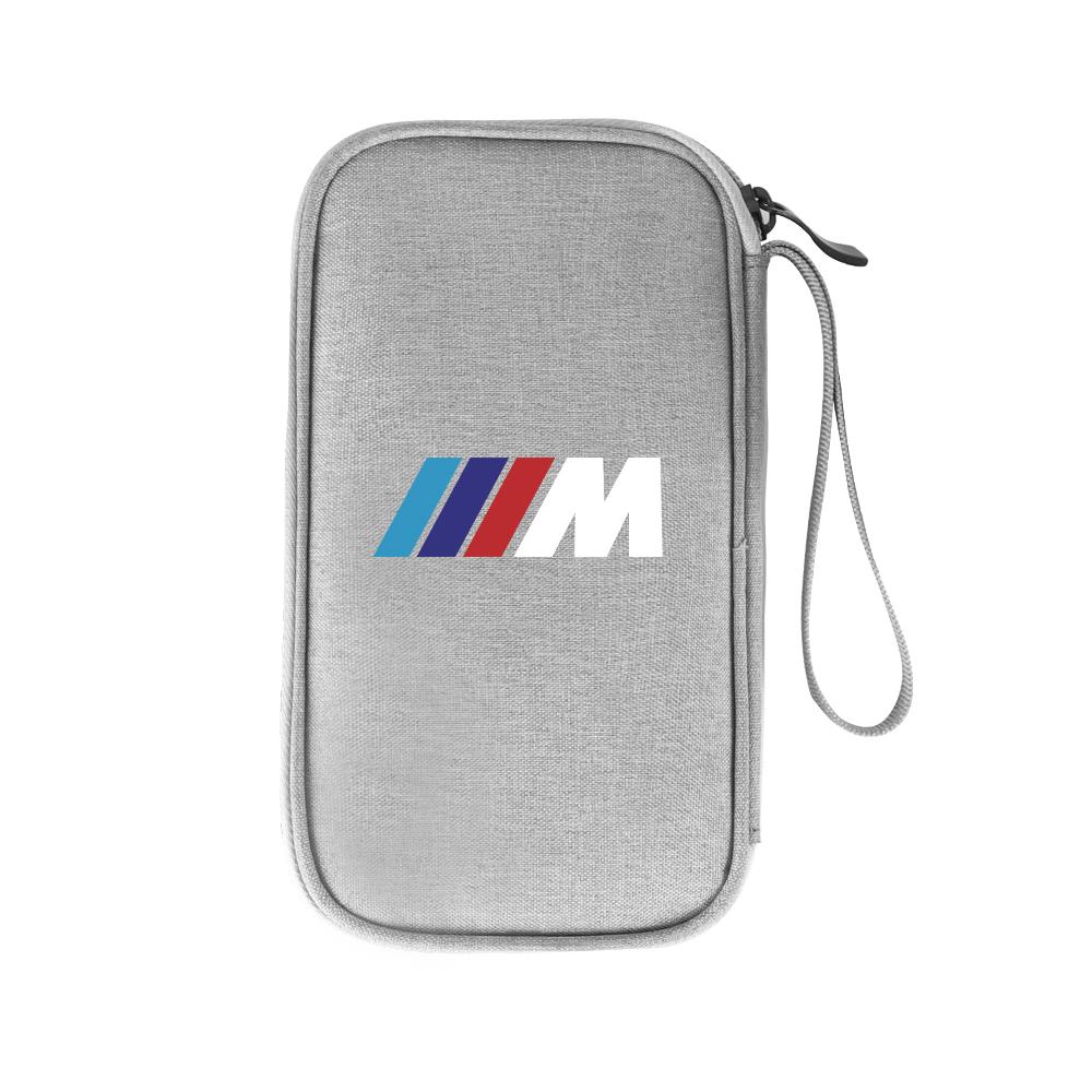 For BMW M Performance Logo Emblem Portable Car Travel Key Driver's License Earphone USB Storage Bag Waterproof Oxford Organizer XN9