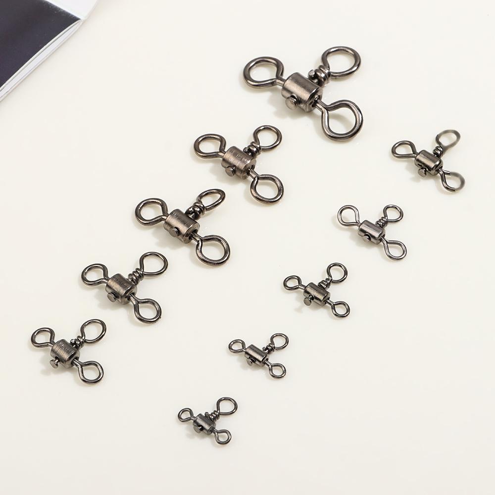 Bearing Barrel Trident Fishhook Connector 3 Way Bearing Swivel Cross Line T-shape Fishing Swivels