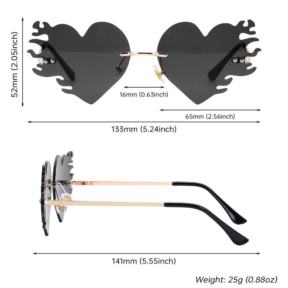Аксессуары для костюмов, солнцезащитные очки Flame Love, UV400, защитные очки для вечеринок для женщин и мужчин