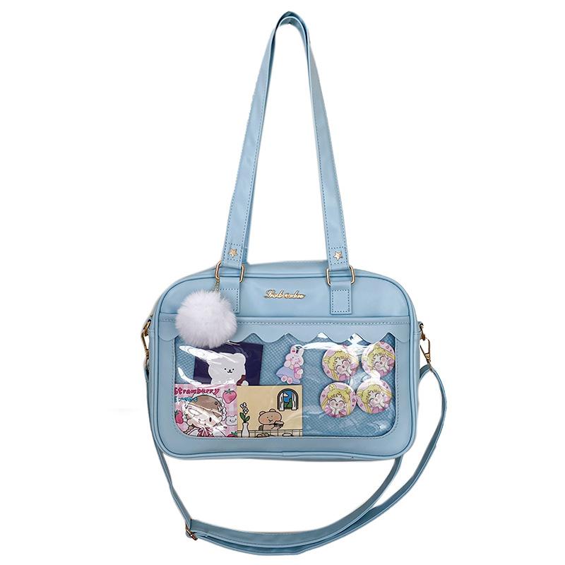 Transparent PU Leather Bag for Women Crossbody Bags for Girls Bag for School Crossbody Bags