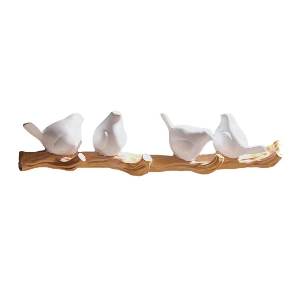 Creative Coat Hanger Bird Shaped Resin Wall Hook for Hanging Hats and Accessories Entryway Living Room Decoration