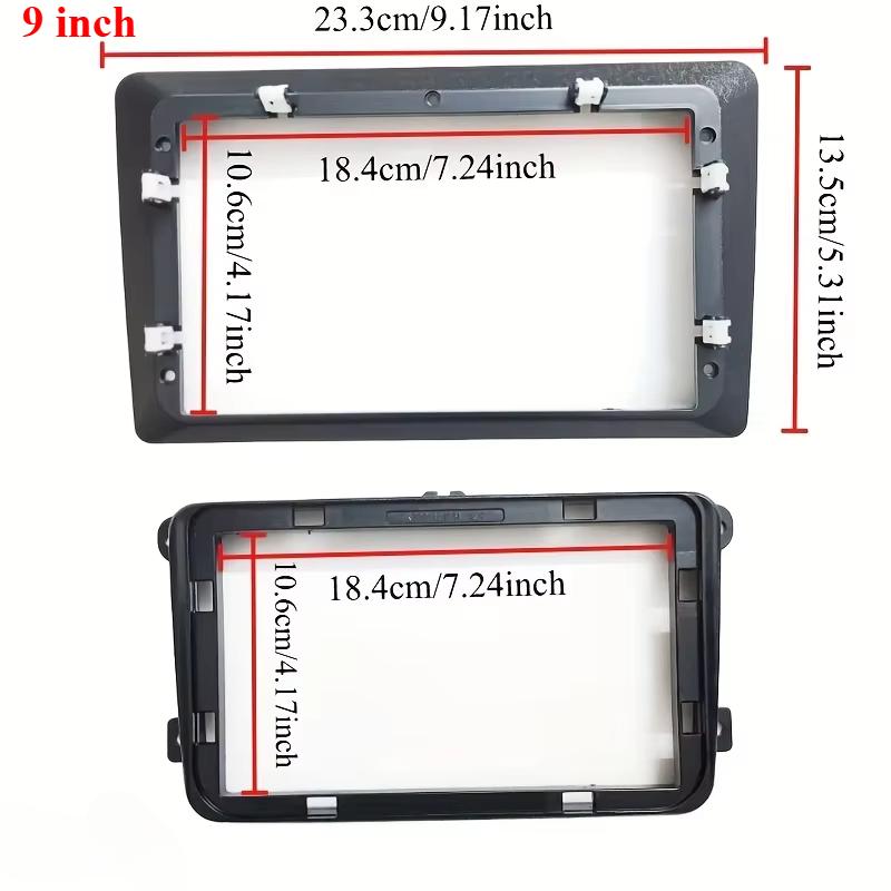 9/10 дюймов 2 DIN для Android головное устройство Рамка для автомагнитолы Комплект для VW для Skoda Seat Автомагнитола Приборная панель Фасция Ободок Лицевая панель