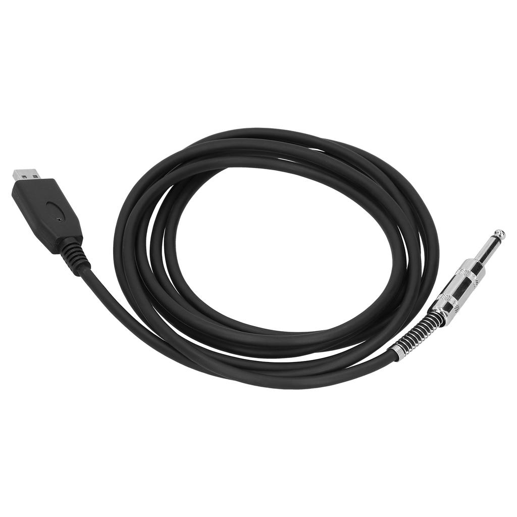 USB to 6.35mm Electric Guitar Cable Plug Play Adapter Connector Cable Cord
