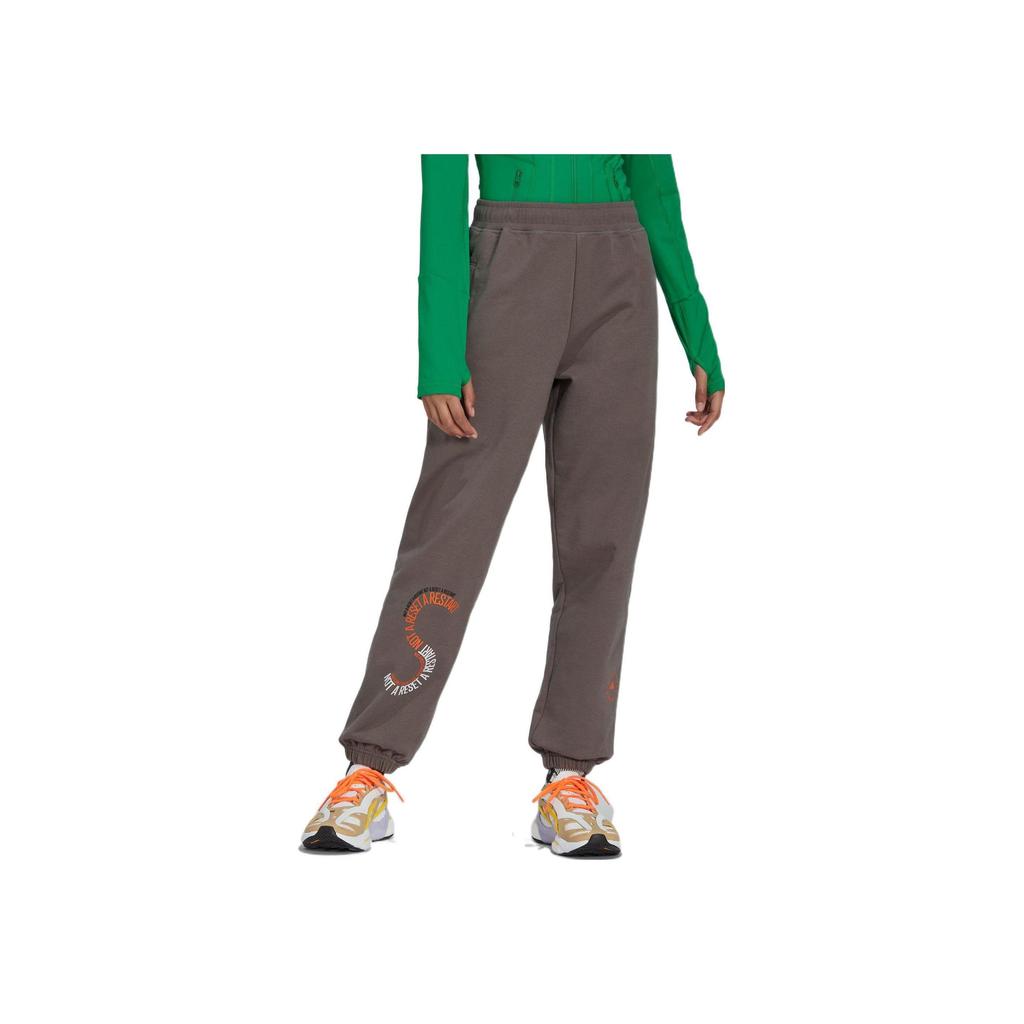 adidas By Stella McCartney Брюки-джоггеры с эластичной резинкой на талии и принтом унисекс Stella McCartney Коричневые IB5909