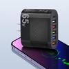 5-портовое USB Type-C зарядное устройство со сменными вилками EU/US/UK/KR для путешествий