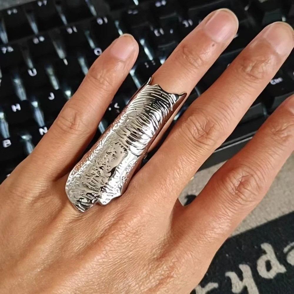 Irregular Joint Rings Gold & Silver Texture Knuckle Ring Protective Finger Rings For Men Women