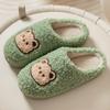 Cotton Slippers for Men In Winter, Cute Indoor Fur Shoes, Warm and Non Slip, Household Velvet Slippers for Women