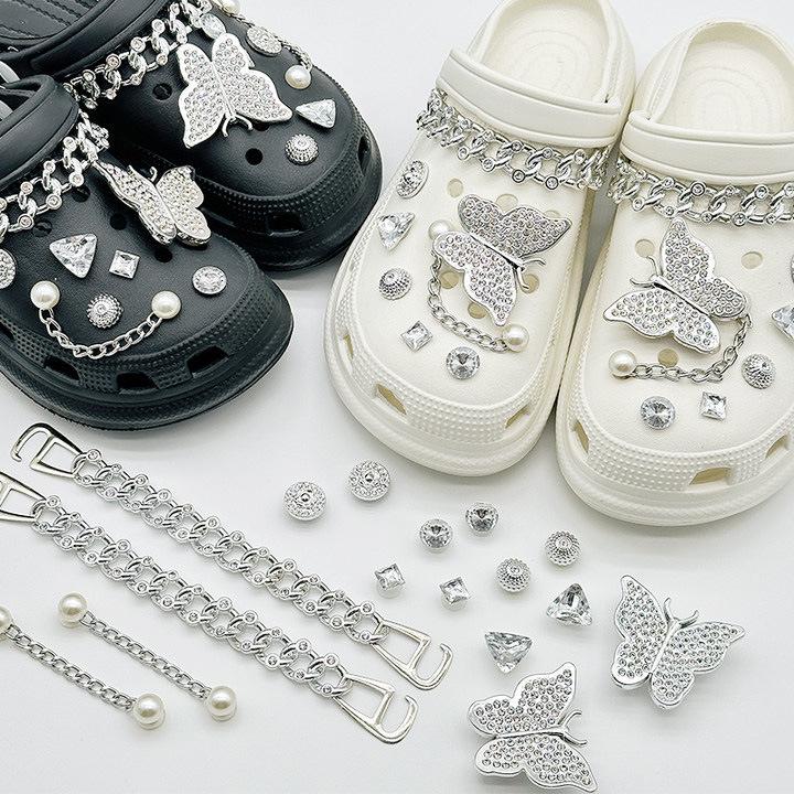 Милые пряжки для обуви Crocs в виде морских звезд и ракушек из смолы с высококачественными цветочными аксессуарами
