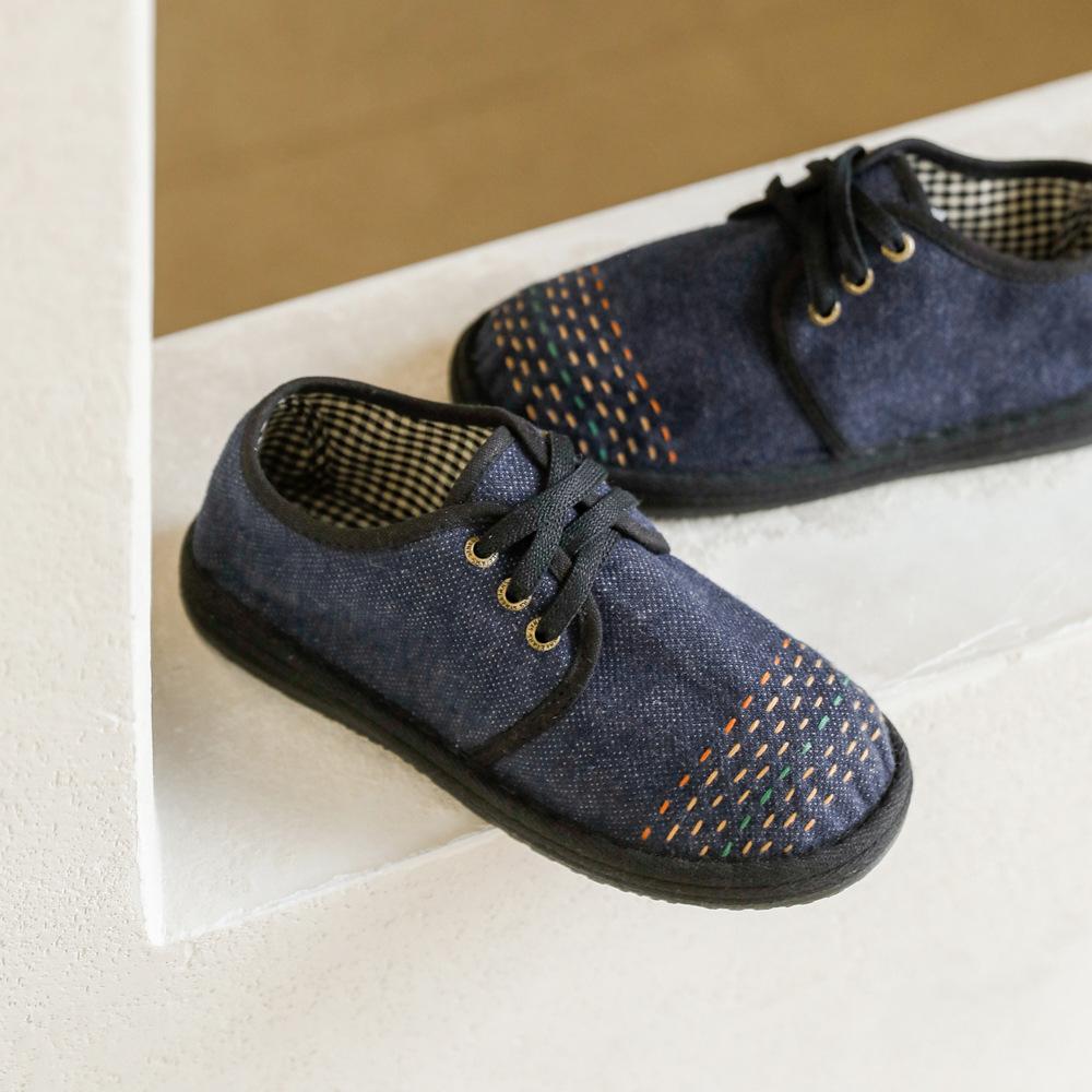 Johnature Туфли из хлопка ручной работы в стиле ретро с круглым носком, на шнуровке, на мягкой подошве, удобные женские туфли на плоской подошве