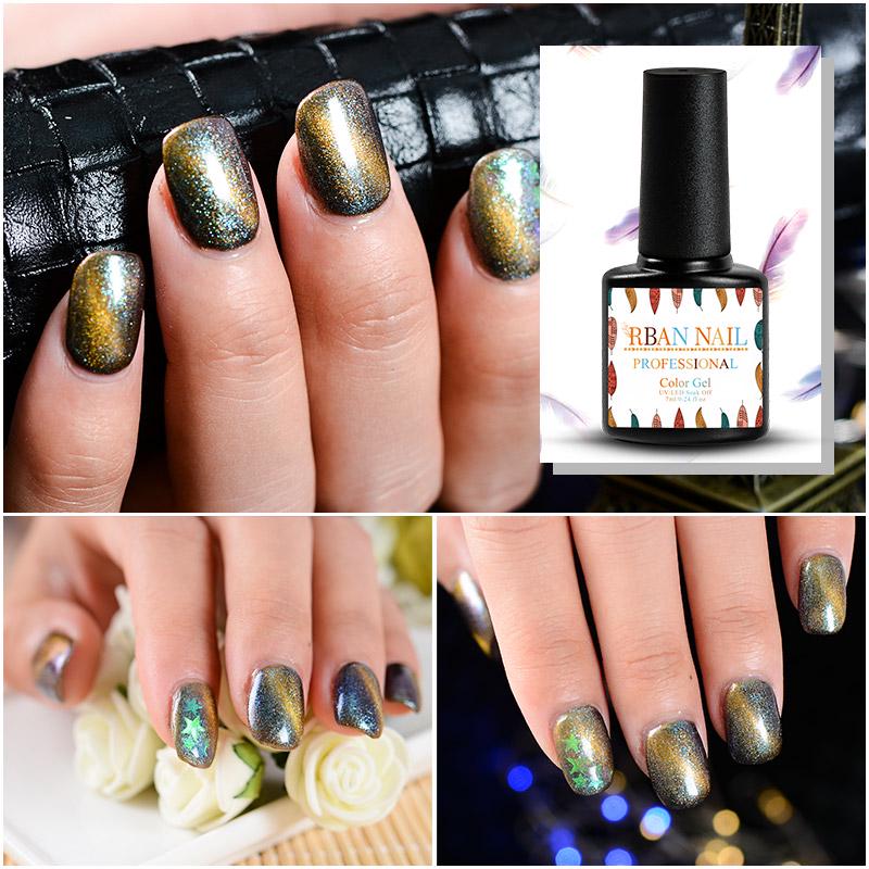 RBAN NAIL 7 мл Звездный Хамелеон 3D кошачий глаз Магнитный Soak Off УФ-гель-лак Маникюрный лак для ногтей