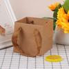 Square Portable Kraft Paper Bag Flowers Packaging Bag Birthday Wedding Gift Bag