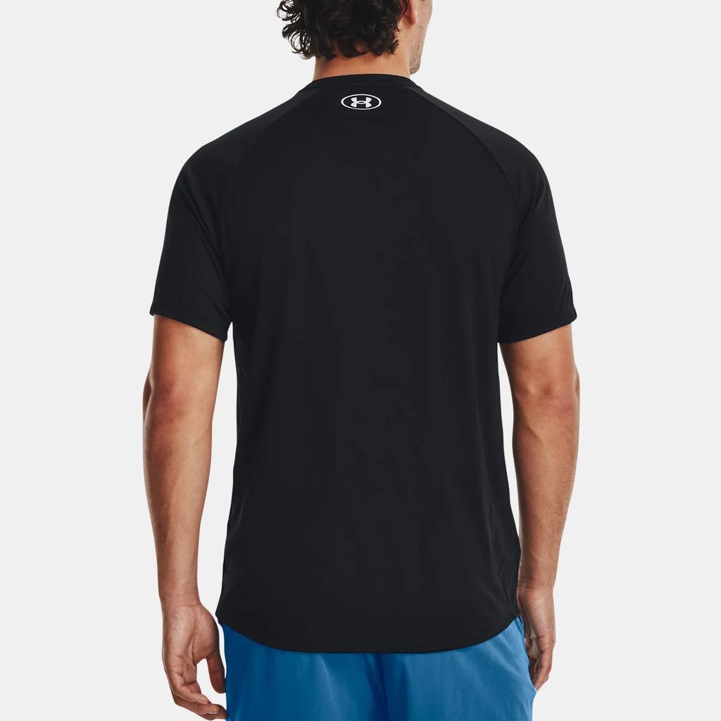Under Armour Letter Logo Print Quick-Dry Crew Neck Short Sleeve T-Shirt Men Tops Black 1377142-001
