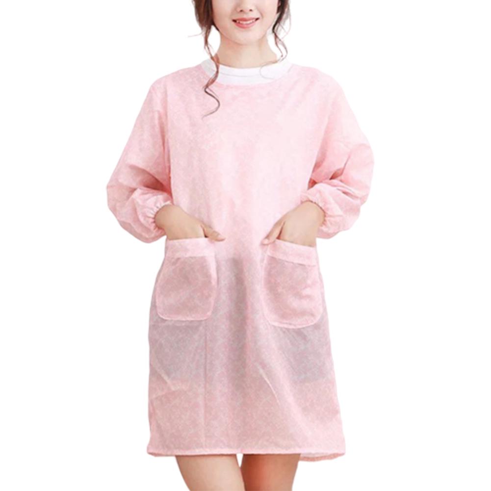 Цветочный кухонный водонепроницаемый фартук для приготовления пищи с рукавами для работы