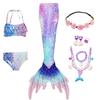 2024 Summer Kids Mermaid Tails for Girls Swimming Dresses Mermaid Swimsuit Purim Cosplay Costume Beach Mermaid Costume Bikini Swimming Suit
