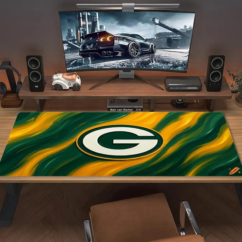 Green Bay Packers Mouse Pad Large Gaming Table Cushion Nonslip Laptop Tablet Big Mousepad Xxl Mat Mini Pc Playmat With Lock Edge