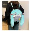 Miku Plush Hatsune Backpack Schoolbag Cartoon Single Shoulder Bag Crossbody