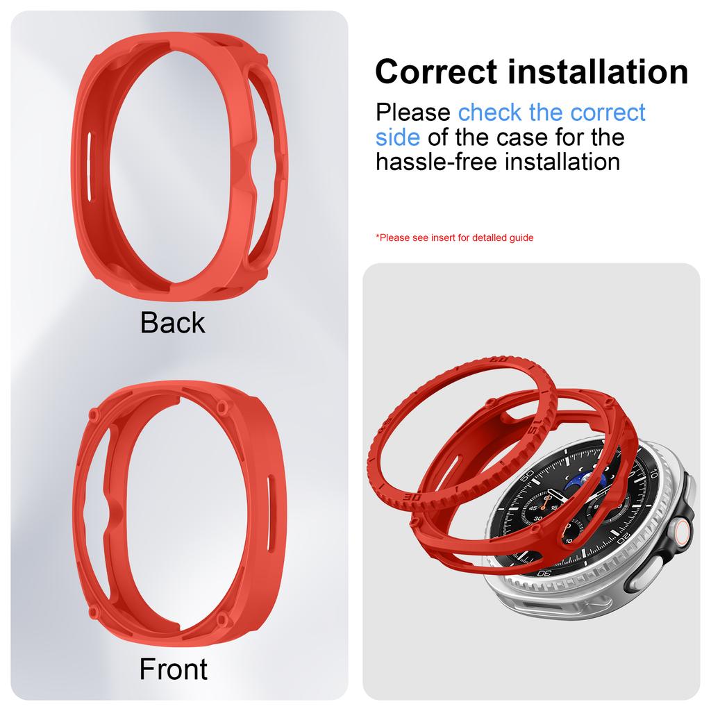 PC Case+Scale Protective ring For Samsung galaxy watch 8 classic 46mm Accessories Hollow Bumper For galaxy watch 8 classic cover