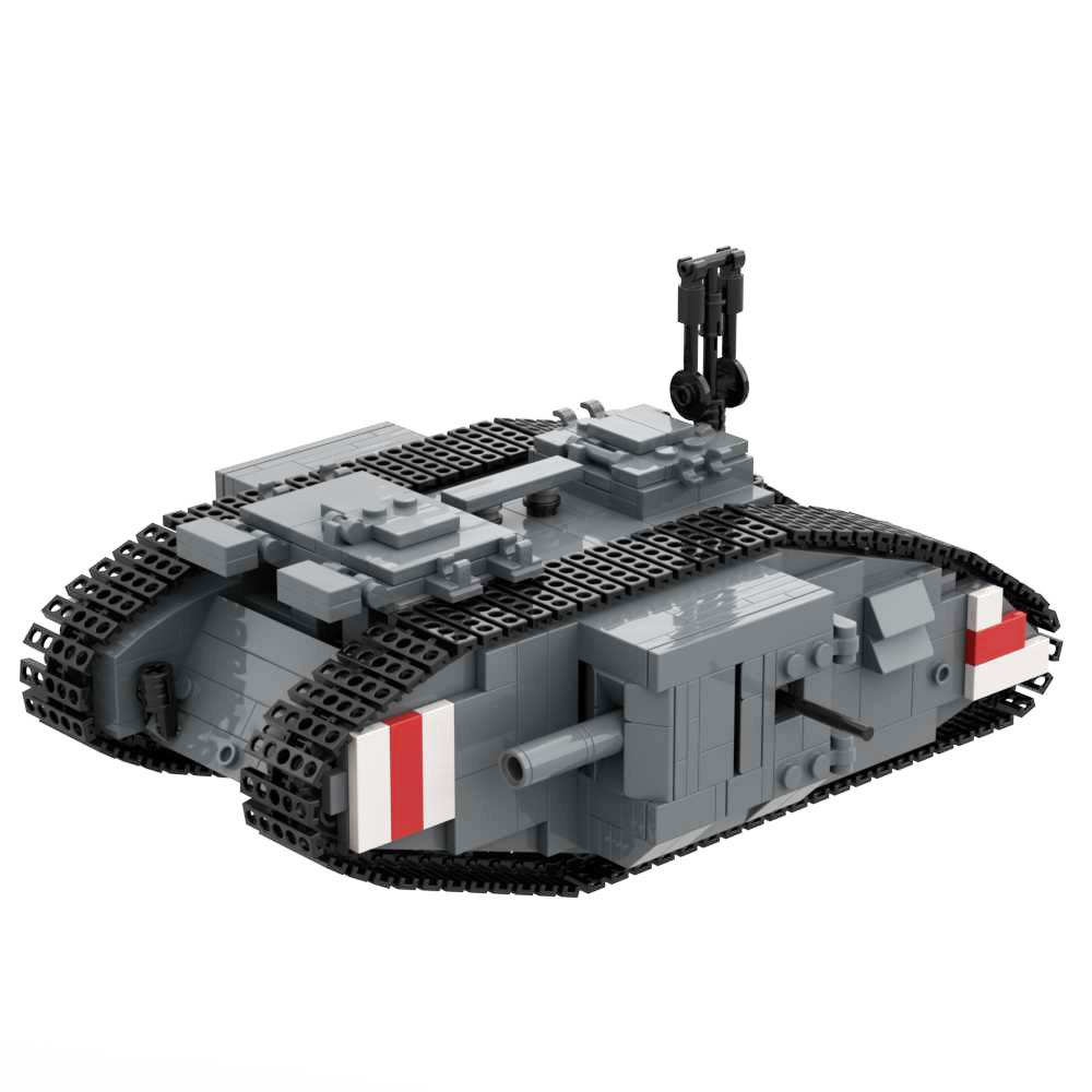 Танк Mark IV V «Черная Бесси» времен Первой мировой войны, «Сен-Шамон», A7V, Военный конструктор, Набор кубиков Британской и Германской армий