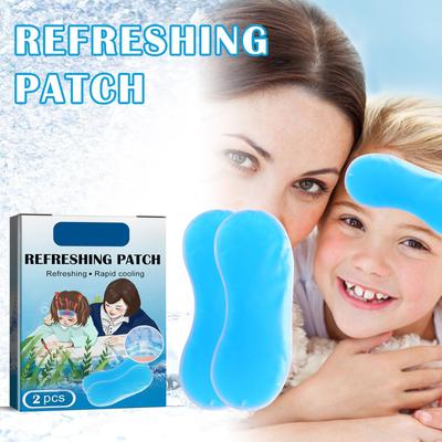 Fever Cool Patch Крутые пластыри для снятия лихорадки, дискомфорта и боли, прохладного средства для снятия лихорадки, снижения лихорадки, успокоения головной боли, 2 шт.