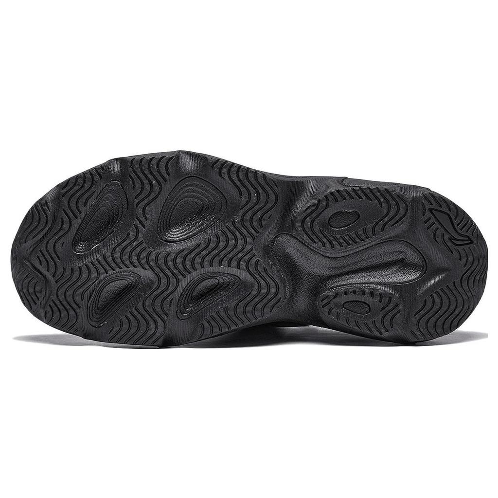 Li Ning Puff Platform Comfortable Fashion Slip Resistant Durable Low Top Casual Shoes Women Casual Shoes Black AZGT072-3