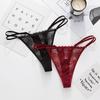 Lace Thin Strap Hollowed Out Seductive Panties Low Waist Transparent Sexy Thong Women's Panties