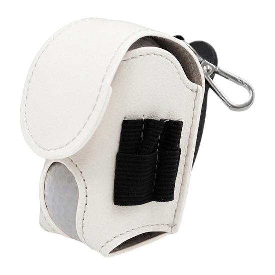 Golf Ball Waist Bag with Clip Waterproof Faux Leather Golf Ball Tee Tools Accessories Organizer Pouch Holder Men Women Golf Enthusiasts Gift