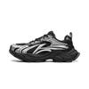 Li Ning Y2K Модные Универсальные Ретро Стиль Толстая Подошва Амортизирующие Износостойкие Дышащие Низкие Повседневные Кроссовки Детские кроссовки AGLW078-3