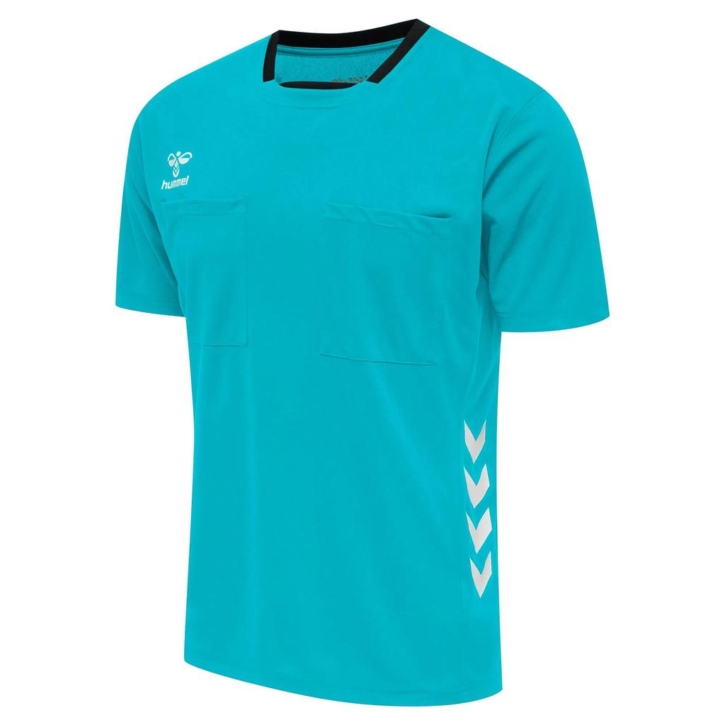 Hummel hmlReferee Chevron Jersey S/S Soccer Training Jersey Blue