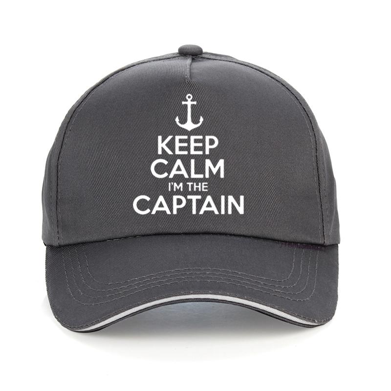 Keep Calm I'm The Captain Motor Boat Sailing Sea Funny Baseball Cap Summer Gifts Unisex Women Hat Adjustable Snapback Hats