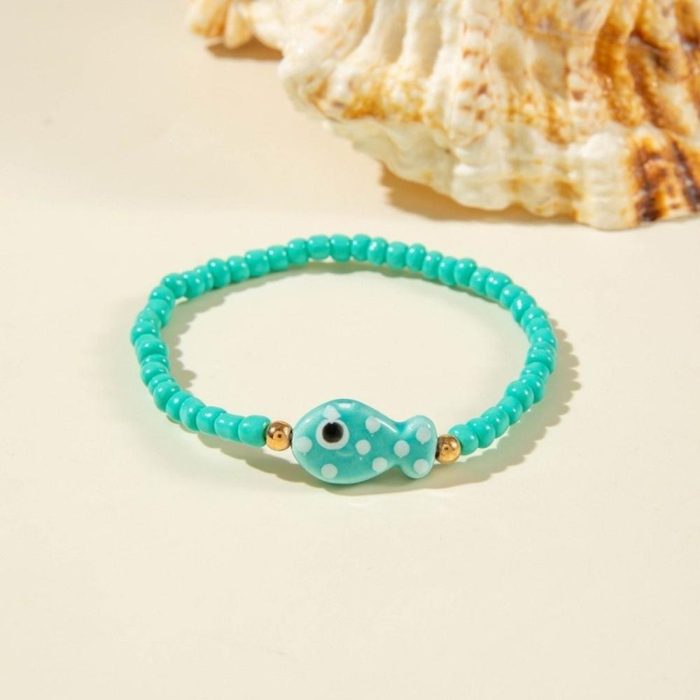Cute Bohemian Ocean Bracelet Sea Series Beach Bangle Polka Dot Bead Bracelet  Girls Couple Gift
